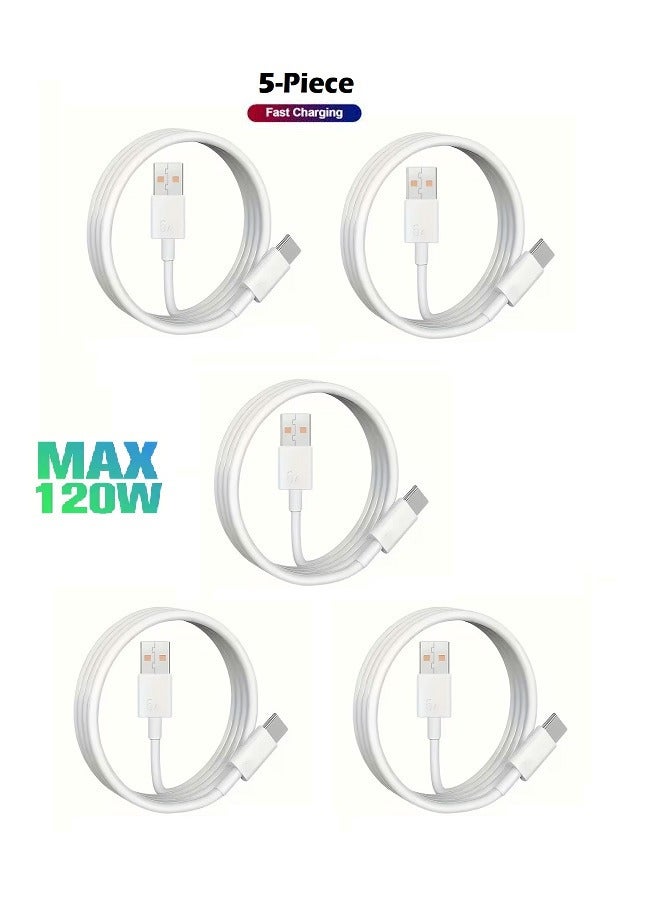 Marrkhor 5-Piece Ultra-Fast Charging Type-C Data Cable-120W 6A - Image 1